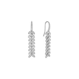 18 Karat White Gold Diamond leaf drop Earrings