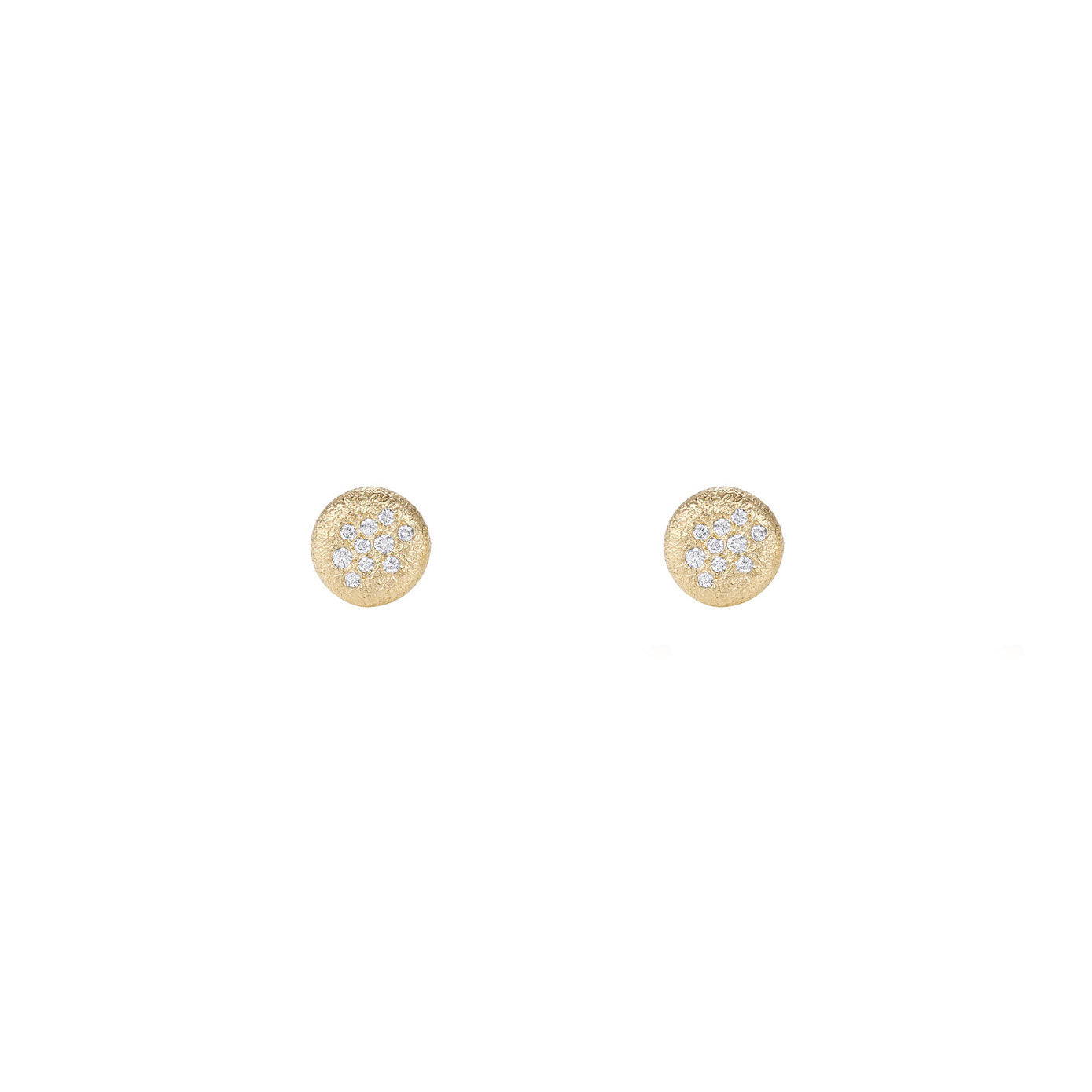 14 Karat Yellow Gold INES diamond stud earrings