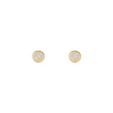 14 Karat Yellow Gold INES diamond stud earrings