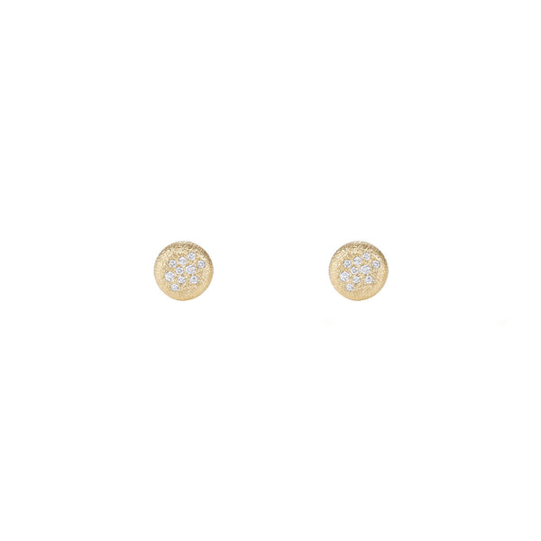 14 Karat Yellow Gold INES diamond stud earrings