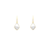 8 Karat Yellow Gold Kite Petite Drop Shaker Earrings