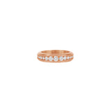 14 Karat Rosé Gold GALA band with Graduated White Diamonds