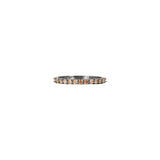 Sterling Silver GITANA band with Black Rhodium and Champagne Diamonds