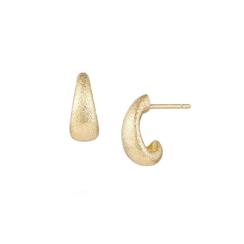 14 Karat Yellow Gold LENNON tear drop huggies