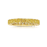Fancy yellow eternity ring. Yellow diamond eternity band. Yellow diamond wedding band. Yellow diamond ring. Yellow diamond jewelry.