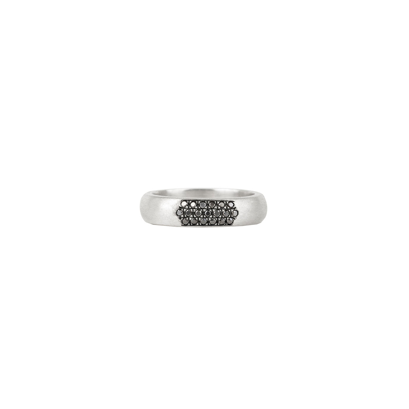 Sterling Silver LAIA band with black diamonds