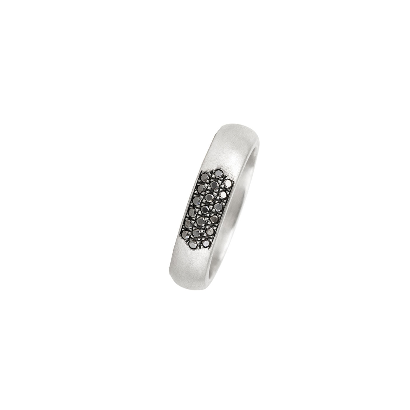 Sterling Silver LAIA band with black diamonds