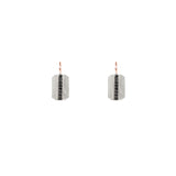 Sterling Silver LANE earrings with black diamonds
