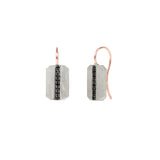 Sterling Silver LANE earrings with black diamonds