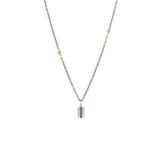 Sterling silver La Petite LANE bar pendant with black diamonds