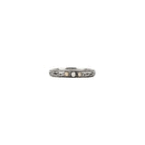 Sterling Silver hammered LUV band with champagne and white diamonds