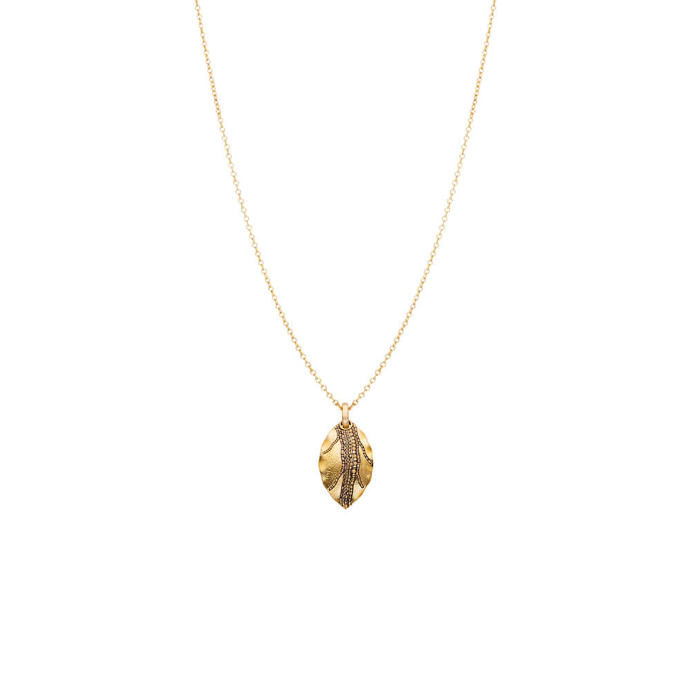 18 Karat yellow gold Leaf pendant