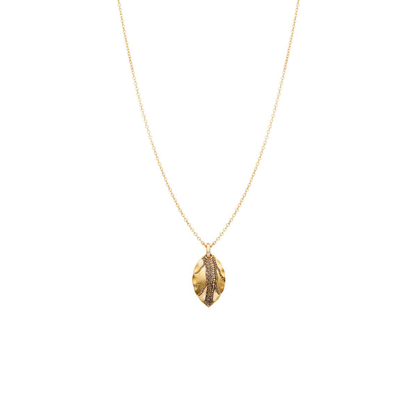 18 Karat yellow gold Leaf pendant