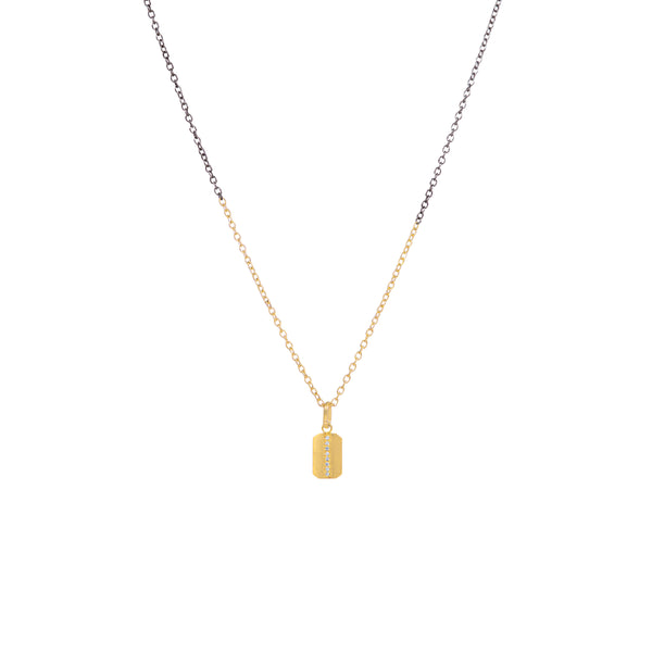 14 Karat Yellow Gold Petite MAHI pendant with diamonds