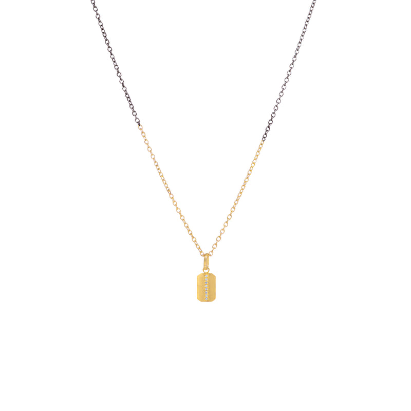 14 Karat Yellow Gold Petite MAHI pendant with diamonds