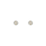 Sterling Silver MEG stud earrings with champagne diamonds