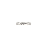 Sterling Silver Satin Finish MEGAN band with diamonds