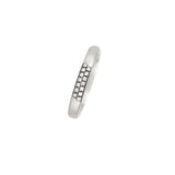Sterling Silver Satin Finish MEGAN band with diamonds