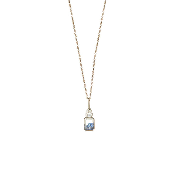 Palladium Sapphire Shaker Necklace