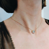 18 Karat Yellow Gold Esmeralda Diamond Shaker necklace