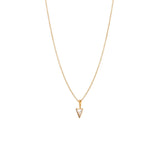 18 Karat Yellow Gold Triangle Mini Shaker Pendant with Diamonds