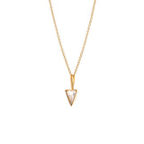 18 Karat Yellow Gold Triangle Mini Shaker Pendant with Diamonds