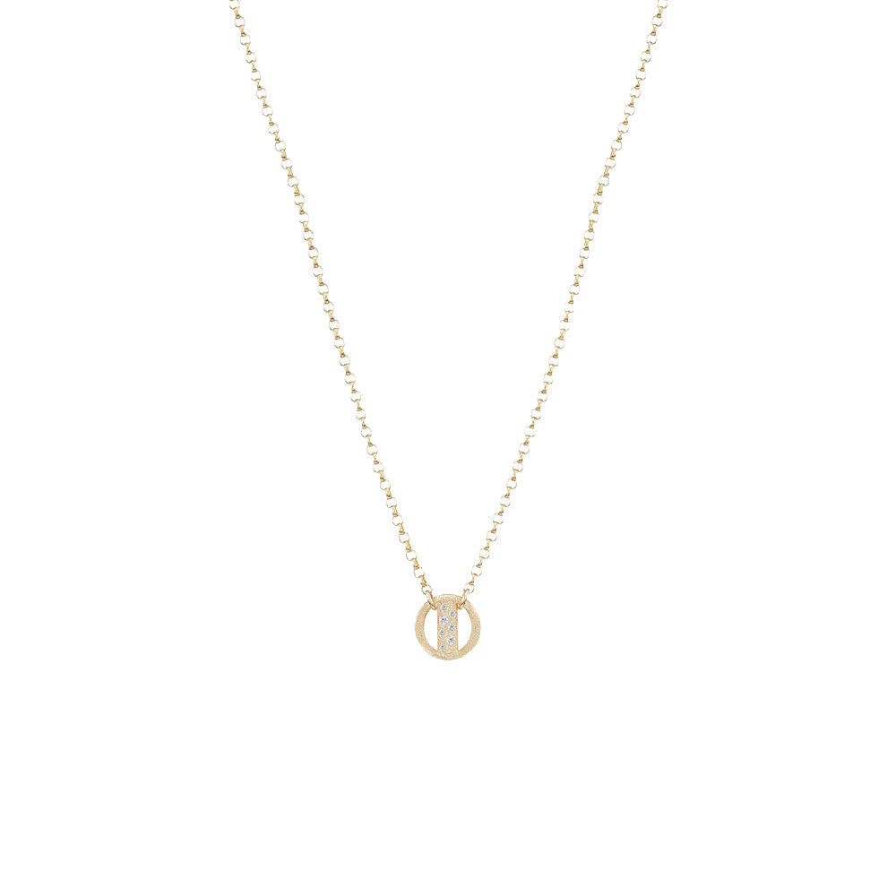 14 Karat Yellow Gold “Hana” Necklace with Diamonds