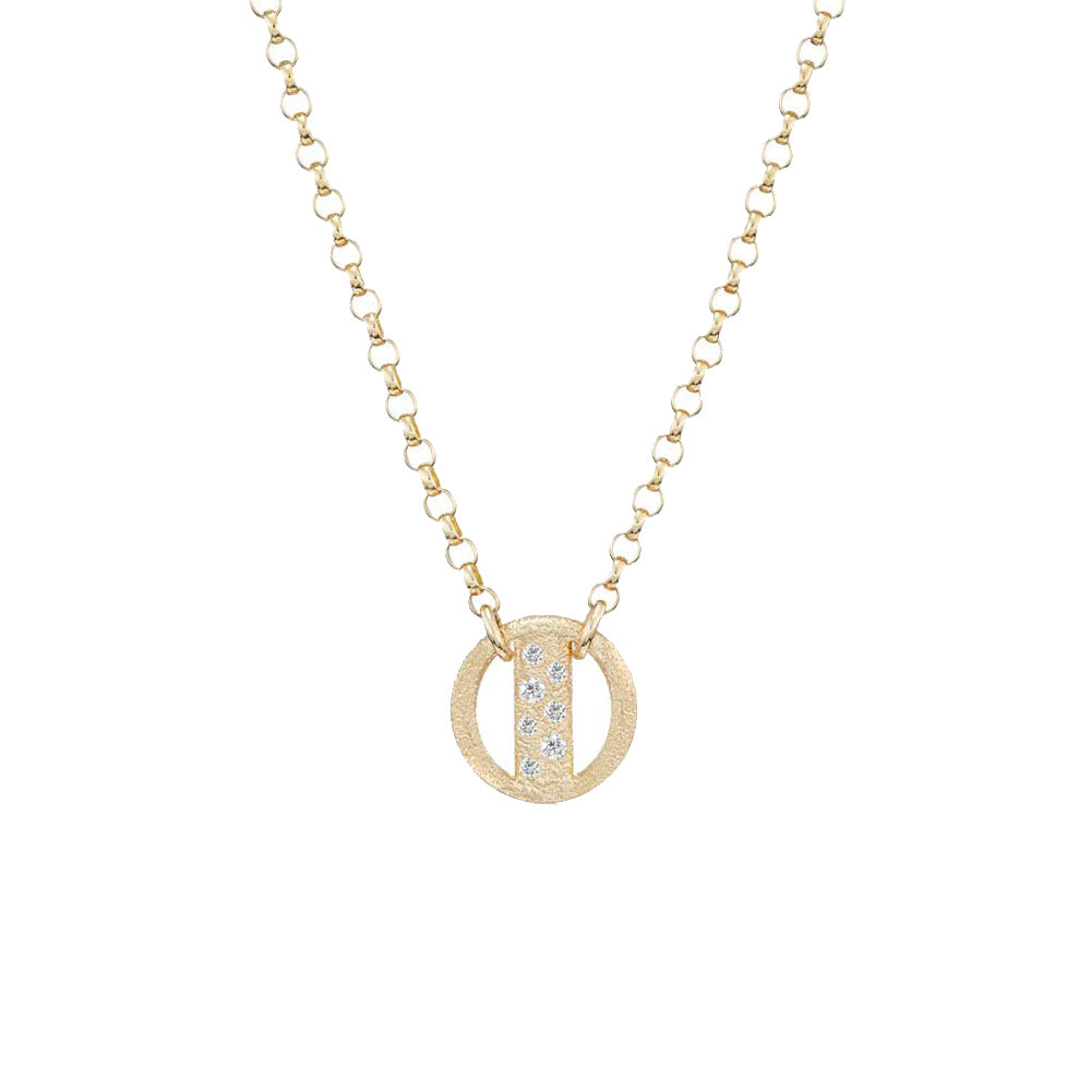 14 Karat Yellow Gold “Hana” Necklace with Diamonds