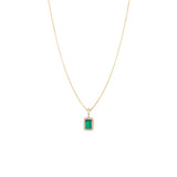 14 Karat Yellow Gold "Amelia" Pendant with Green Tourmaline