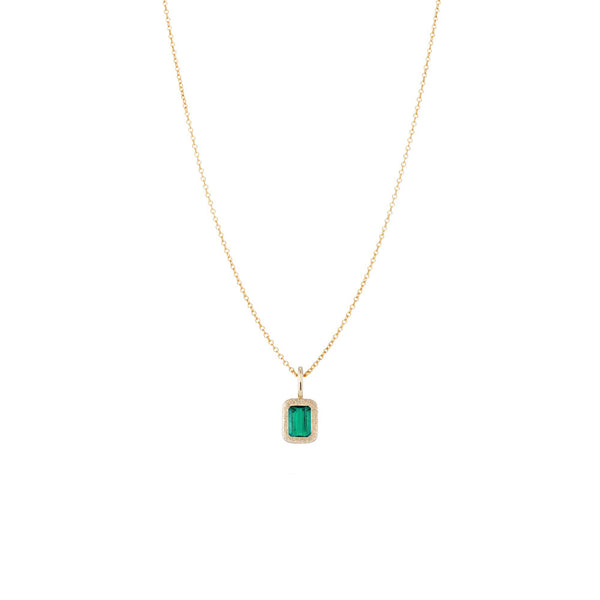 14 Karat Yellow Gold "Amelia" Pendant with Green Tourmaline