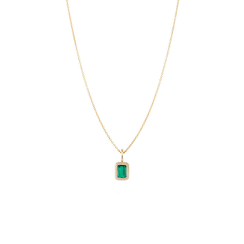 14 Karat Yellow Gold "Amelia" Pendant with Green Tourmaline