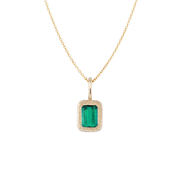 14 Karat Yellow Gold "Amelia" Pendant with Green Tourmaline