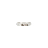 Sterling Silver Vintage Finish NELLI ring with champagne diamonds