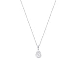 18 Karat White Gold Teardrop Diamond Pendant
