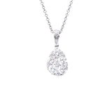 18 Karat White Gold Teardrop Diamond Pendant
