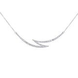 18 Karat white gold Asymmetric diamond necklace