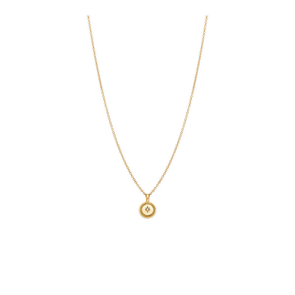 18 Karat Yellow Gold Celeste Pendant with Diamond