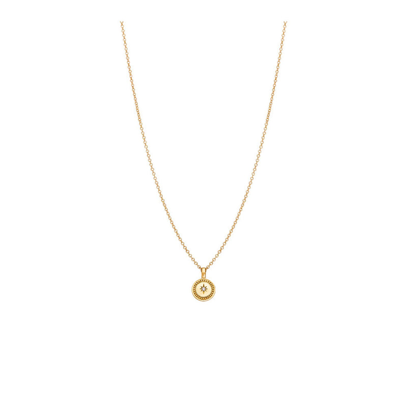 18 Karat Yellow Gold Celeste Pendant with Diamond