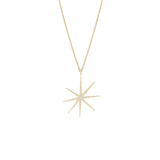 14 Karat Yellow gold MATEO burst pendant with Diamonds