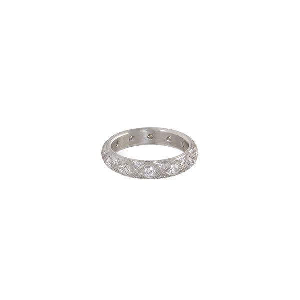 Platinum Serpents Eternity Band with diamonds