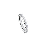 18 Karat White Gold Diamond Band