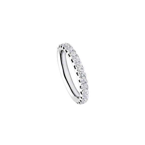 18 Karat White Gold Diamond Band