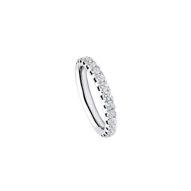 18 Karat White Gold Diamond Band