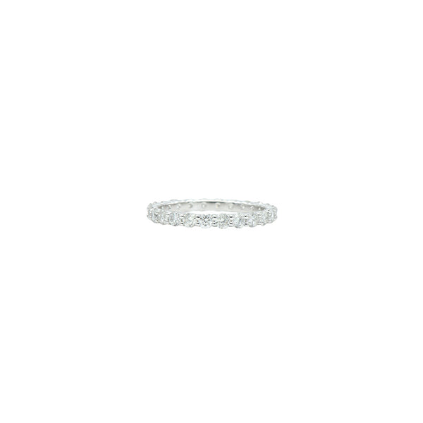 18 Karat White Gold Shared Prong Diamond Eternity Ring