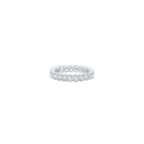 18 Karat White Gold Scalloped Diamond Eternity Ring