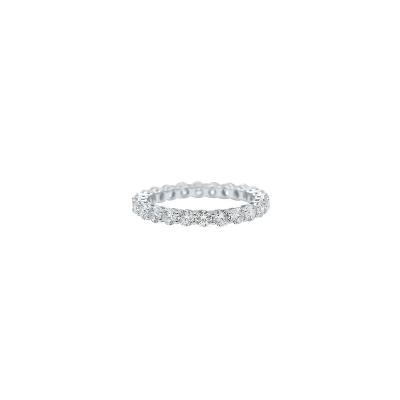 18 Karat White Gold Diamond Shared Prong Eternity Ring
