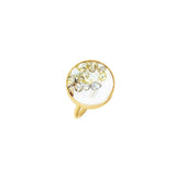 18 Karat Yellow Gold Ten Fourteen Diamond shaker Ring