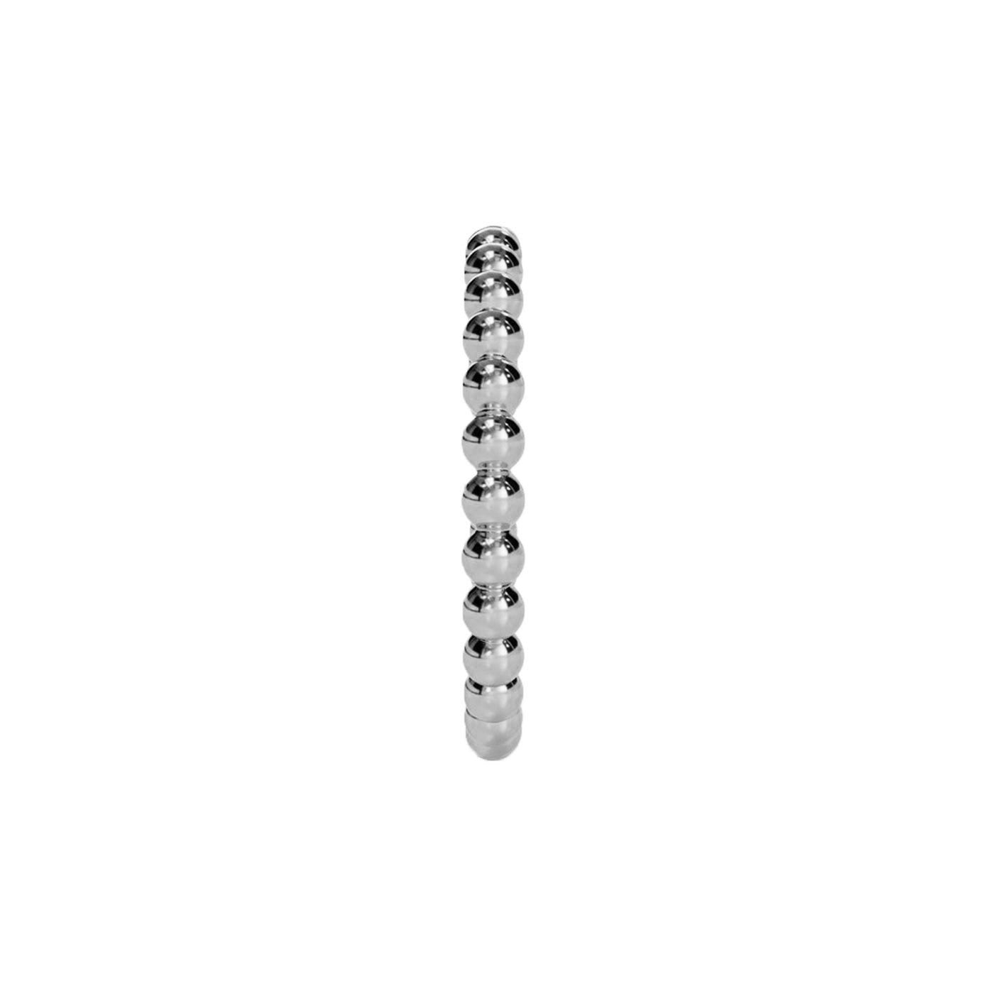 14 Karat white gold beaded band