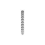 14 Karat white gold beaded band