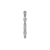 14 karat white gold band with diamond marquise and rounds